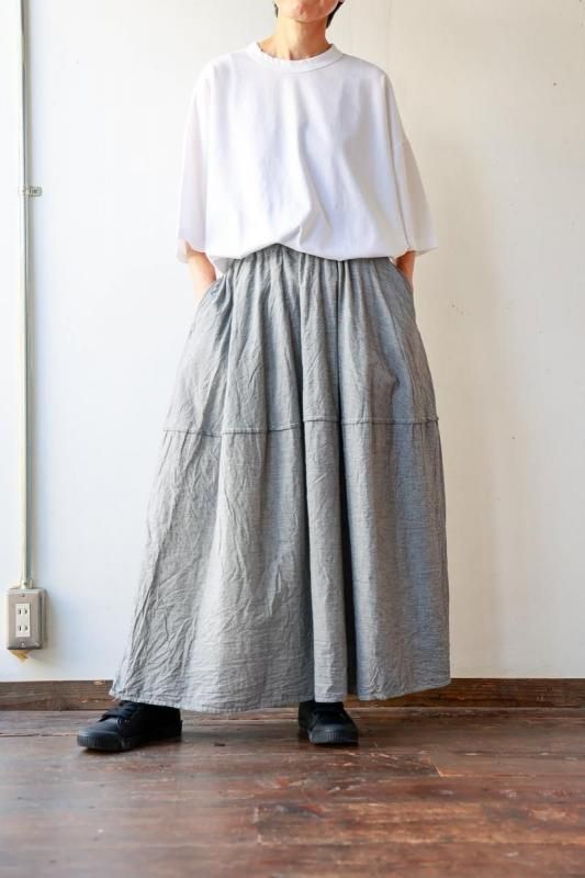 ゴーシュ コットンリネンガーゼ ロングスカート - SUSCON + RUSTIC