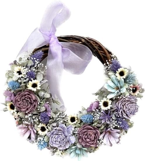 Lulu's ルルズ インド刺繍リボンのドライフラワースワッグ