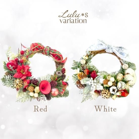 ハーフムーンChristmasリース【2color】 ドライフラワー リース ハーフムーンChristmasリース【2color】 ドライフラワー リース