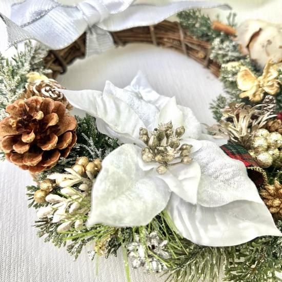 クリスマスリース | ホワイトポインセチア - Lulu＊s 〜ルルズ〜 各種