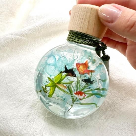 3color 和風ハーバリウム ～可愛い金魚～ 金魚鉢 夏 - Lulu＊s