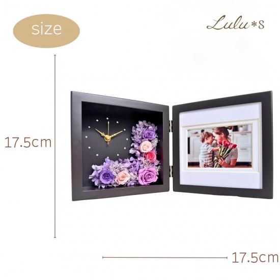 フラワーフォト付き時計 楽天市場】プリザーブドフラワー 写真立て 花 時計 ランキング