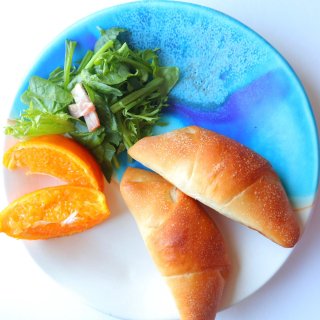 うるまブルー 皿 朝食プレート 23�【沖縄県/うるま陶器】
