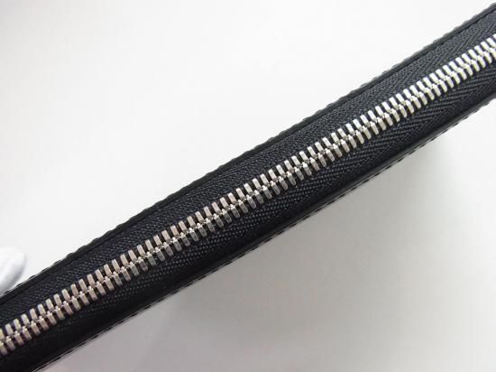 ル・ボナー L字ジップウォレット 「クリスペルカーフ・ブラック