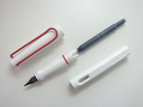 ラミー サファリ ホワイトレッドクリップ 漢字ニブ 限定品 - PEN-LAND