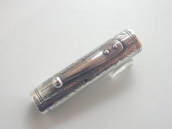 ヴィンテージ ウォーターマン万年筆 452 銀製Made in U.S.A. Waterman 452 Fountain Pen Set - Sterling Basketweave