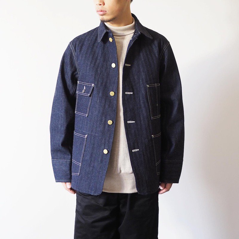 先行予約】WAREHOUSE & CO. / Lot 2165 / INDIGO HERRINGBONE COVERALL ...