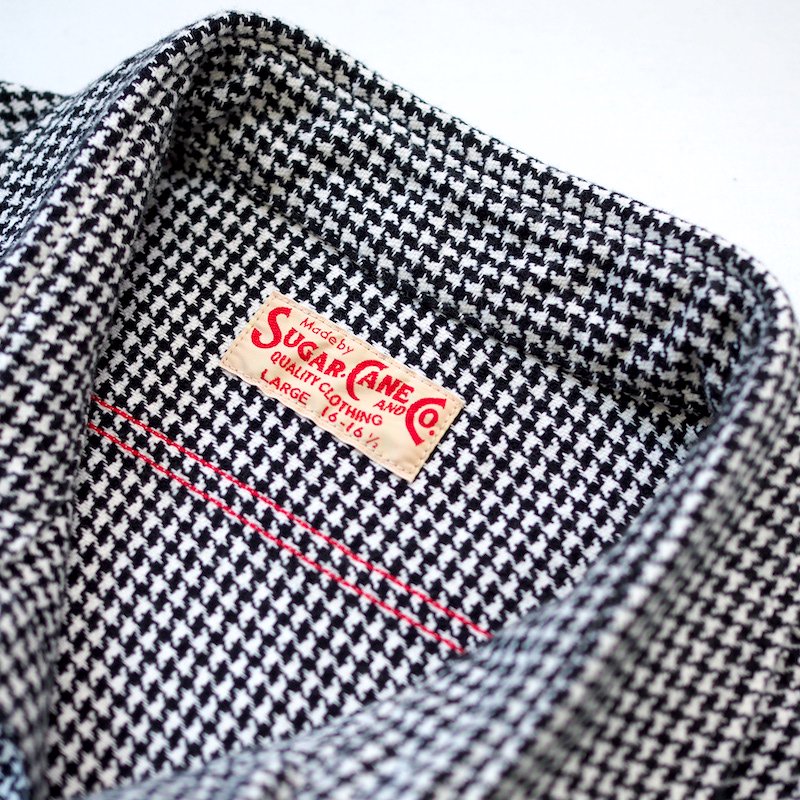 SUGAR CANE / TWILL CHECK WORK SHIRT / 千鳥格子 / OFF WHITE