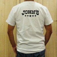 ジョンズクロージング Tシャツ 白 JOHN'S CLOTHING ファイブスター LOGO T-SHIRT 正規取扱店