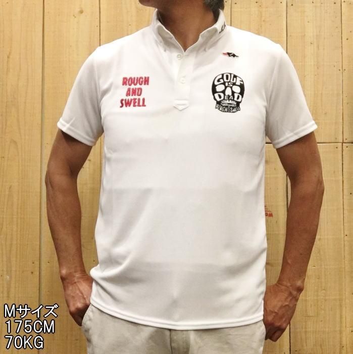 ラフアンドスウェル Rough Swell 白 ポロシャツ メンズ ゴルフ Skull Polo Rsm ラフ スウェル 通販 ウルフローブ Wolfrobe Online Store