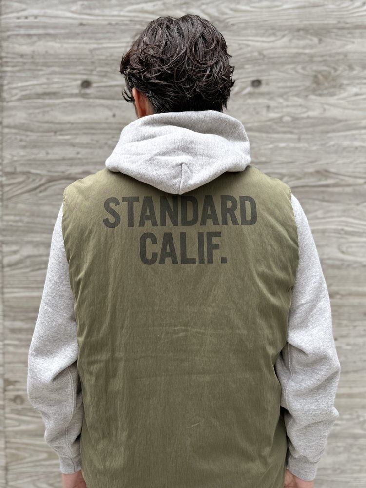 スタンダードカリフォルニア オリーブ リバーシブル アーミーベスト STANDARD CALIFORNIA Reversible Army Vest  ミリタリーベスト - ウルフローブ/WOLFROBE online store