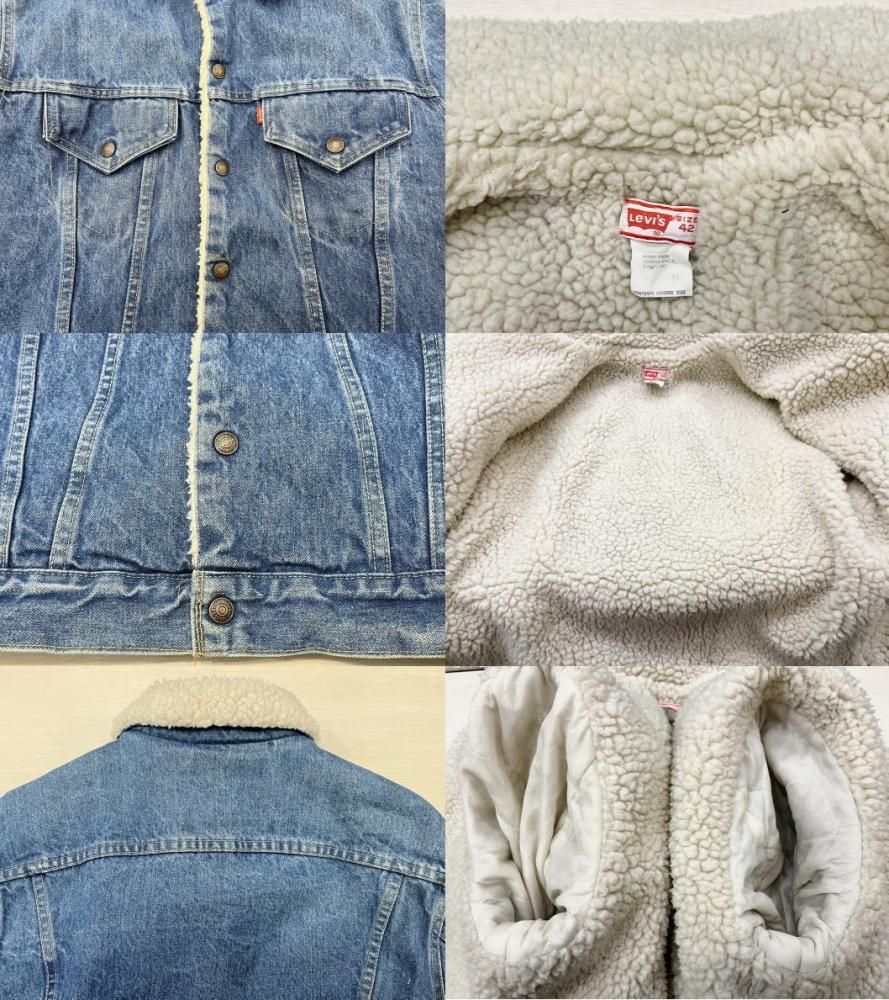 80s Levis リーバイス ブラックデニム ボアジャケット 4ポケット