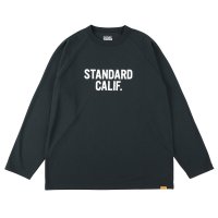 スタンダードカリフォルニア ブラック テックドライ ロングスリーブ Tシャツ Standard California Tech Dry Logo Long Sleeve T