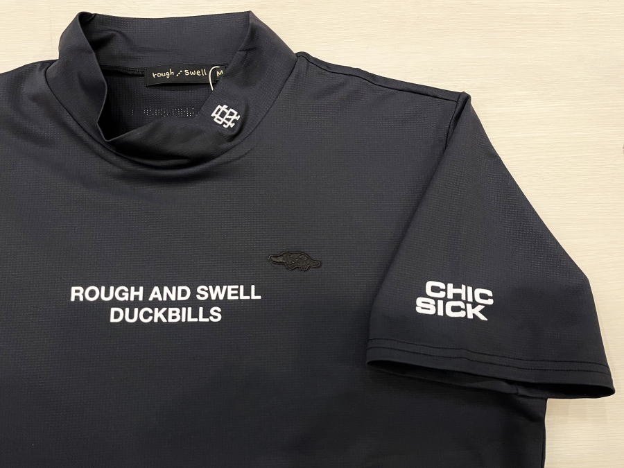 ラフアンドスウェル rough&swell モックネックシャツ 黒 CHIC SICK