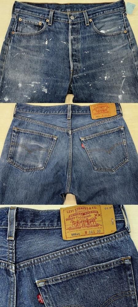 超激ヒゲ リーバイス501 古着 ペイントカスタム LEVIS501 90S 超激ヒゲ リーバイス501 古着 ペイントカスタム LEVIS501 90S