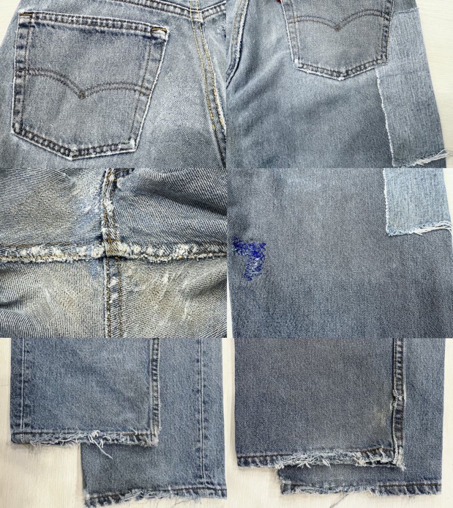 刺し子 リペアカスタム リーバイス501 古着 LEVIS501 90S MADE IN USA W31×L30 米国製 -  ウルフローブ/WOLFROBE online store