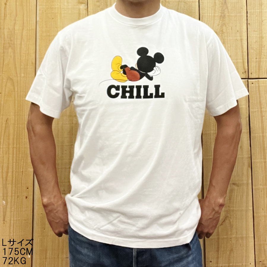 【DISNEY × SD】Chill ミッキー Tシャツ ホワイト【XL】スタンダードカルフォルニア