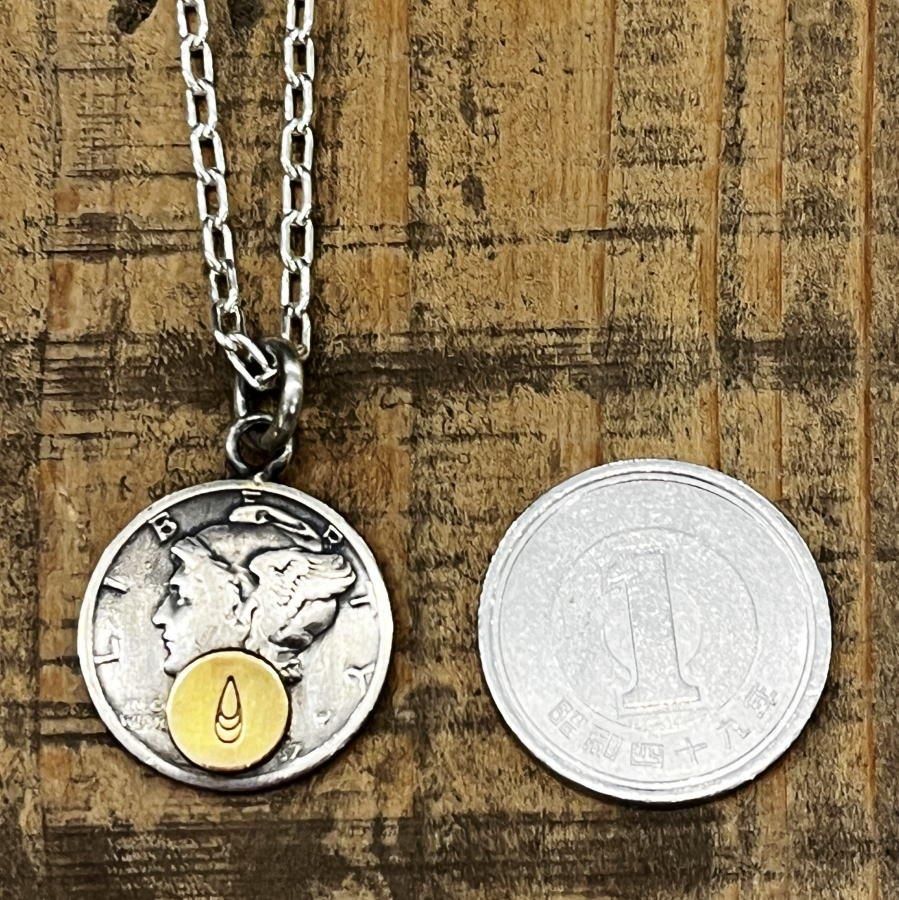Button Works ボタンワークス シルバーコイン ネックレス