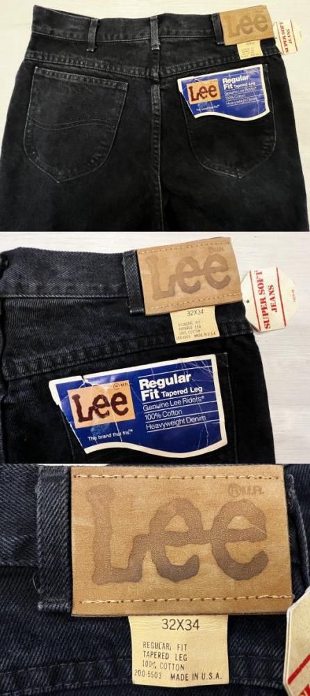 未使用デッドストック LEE200 黒 テーパード デッドストック 未使用デッドストック LEE200 黒 テーパード デッドストック