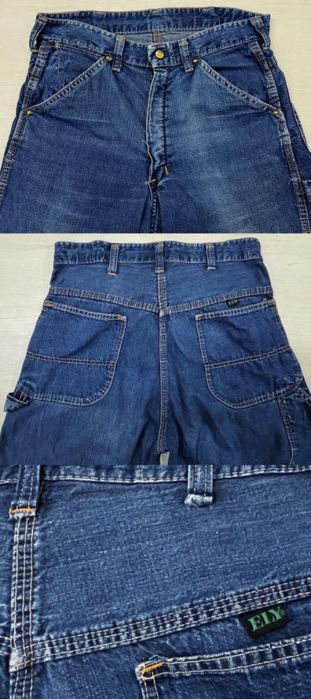 ELY 60S ビンテージ ペインターパンツ 激ヒゲ W32×L32 MADE IN ELY 60S ビンテージ ペインターパンツ 激ヒゲ W32×L32 MADE IN