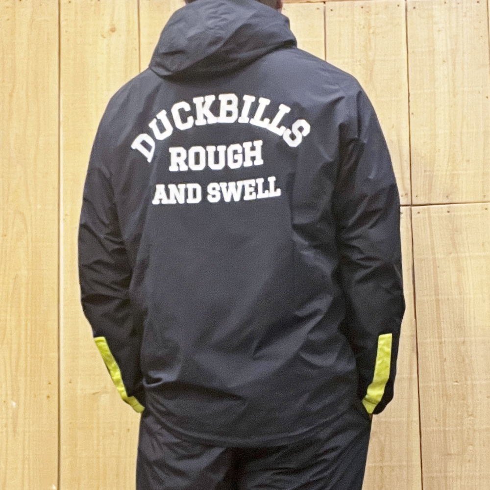 ラフアンドスウェル rough&swell BIG D TRACK SUIT ネイビー ダックビルズ・フーディートラックスーツ ラフ&スウェル  ウインドブレーカー 上下セットアップ - ウルフローブ/WOLFROBE online store