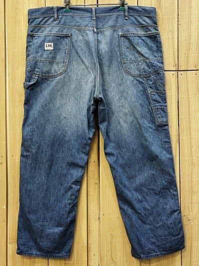手描きアート イエローペインターパンツ ヴィンテージ 9090 ペインターパンツ Painter Pants XL イエロー メンズ