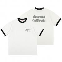 ɥե˥ ۥ磻ȡߥ֥å 󥬡T Standard California US Cotton Script Logo Ringer T