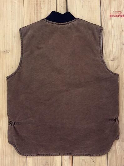 美品 Carhartt カーハート ダック ワークベスト 古着 L ブラウン