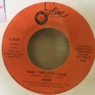 AVIS/BABY,THIS LOVE I HAVE