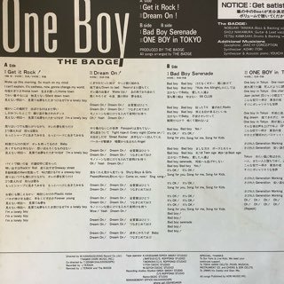 ザバッジ/ワンボーイ THE BADGE/One Boy - 中古レコード通販 アビーロード浜松店-ABBEY ROAD RECORDS