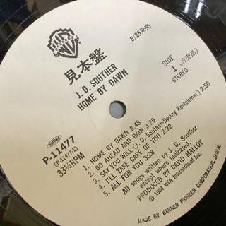 ◾️USオリジナル白ラベルプロモ盤■ J.D. SOUTHER / J.D.サウザ ◾️USオリジナル白ラベルプロモ盤□ J.D. SOUTHER / J.D.サウザ