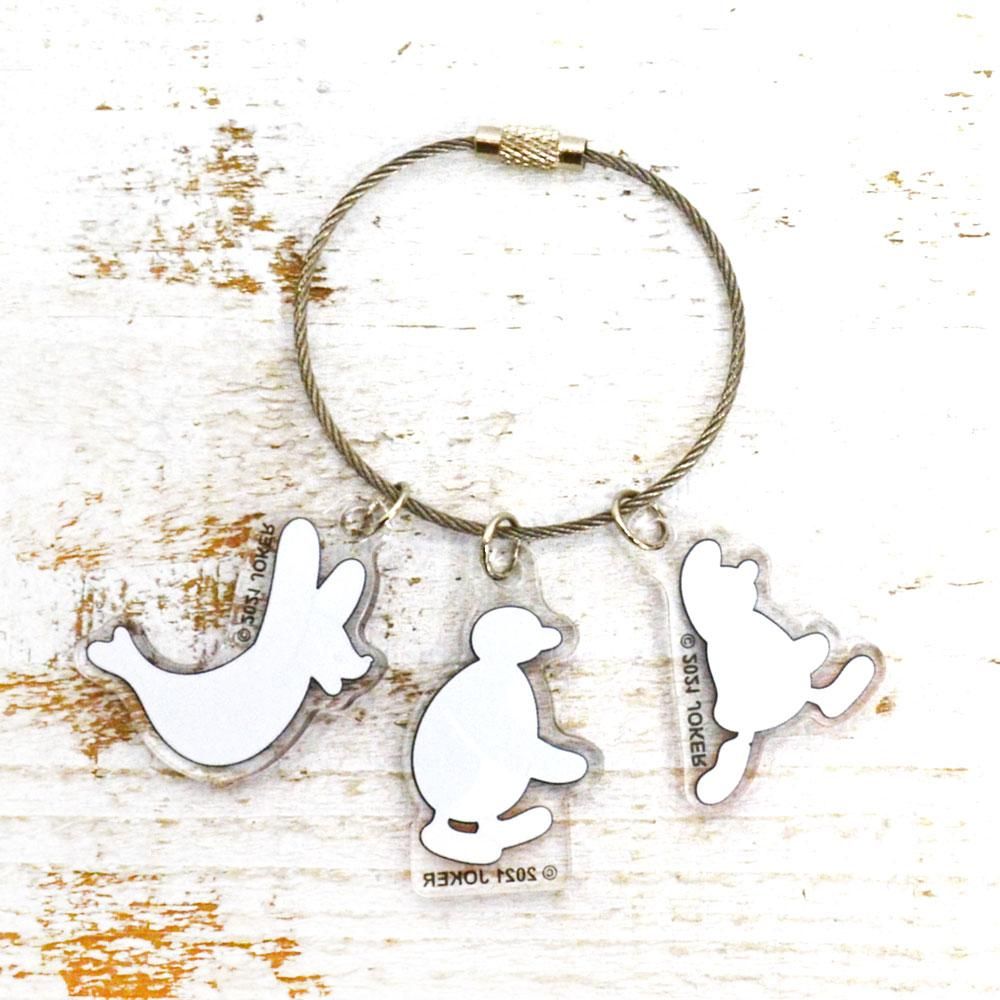 3連ワイヤーアクリルキーホルダー SPG-2402 PG - ピングーグッズ