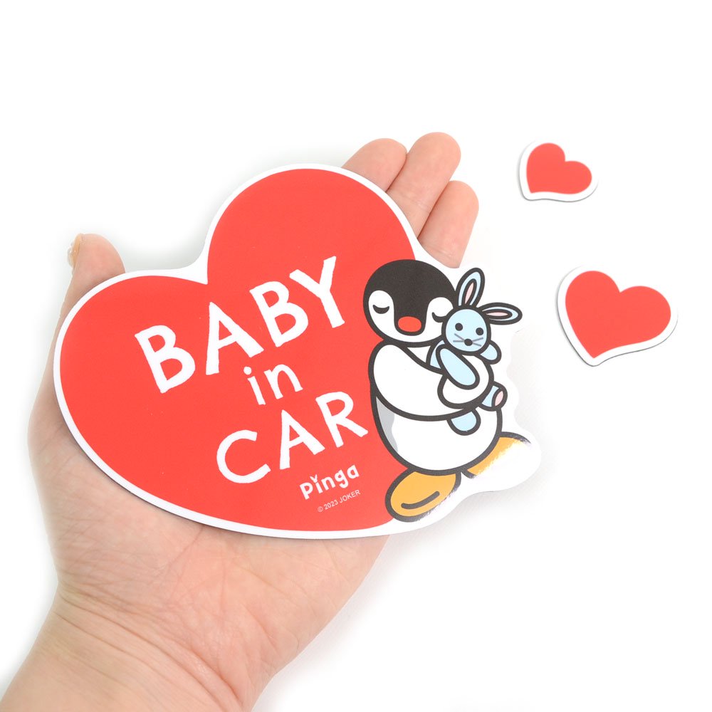 カーマグネット BABY IN CAR （ピンガ） KPI00025-1 PG - ピングー