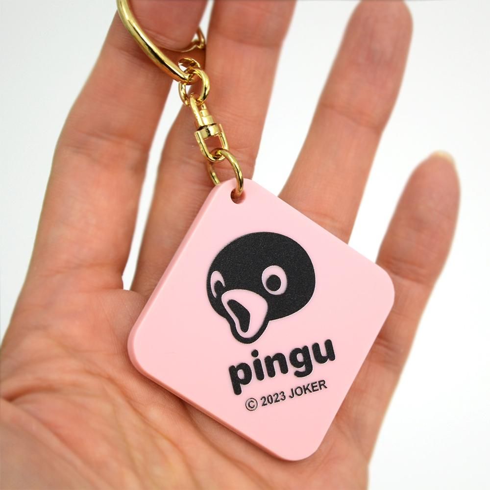 パステルアクリルキーホルダー(びっくり)ピンク PG - ピングー パステルアクリルキーホルダー(びっくり)ピンク PG - ピングー