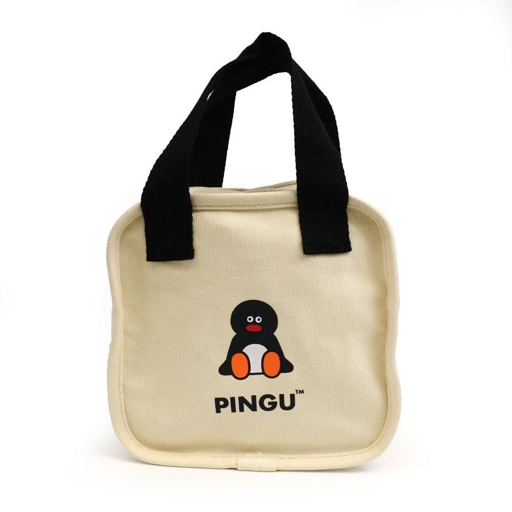 PINGU×松本セイジ スクエアミニランチバッグ (アイボリー PINGU×松本セイジ スクエアミニランチバッグ (アイボリー