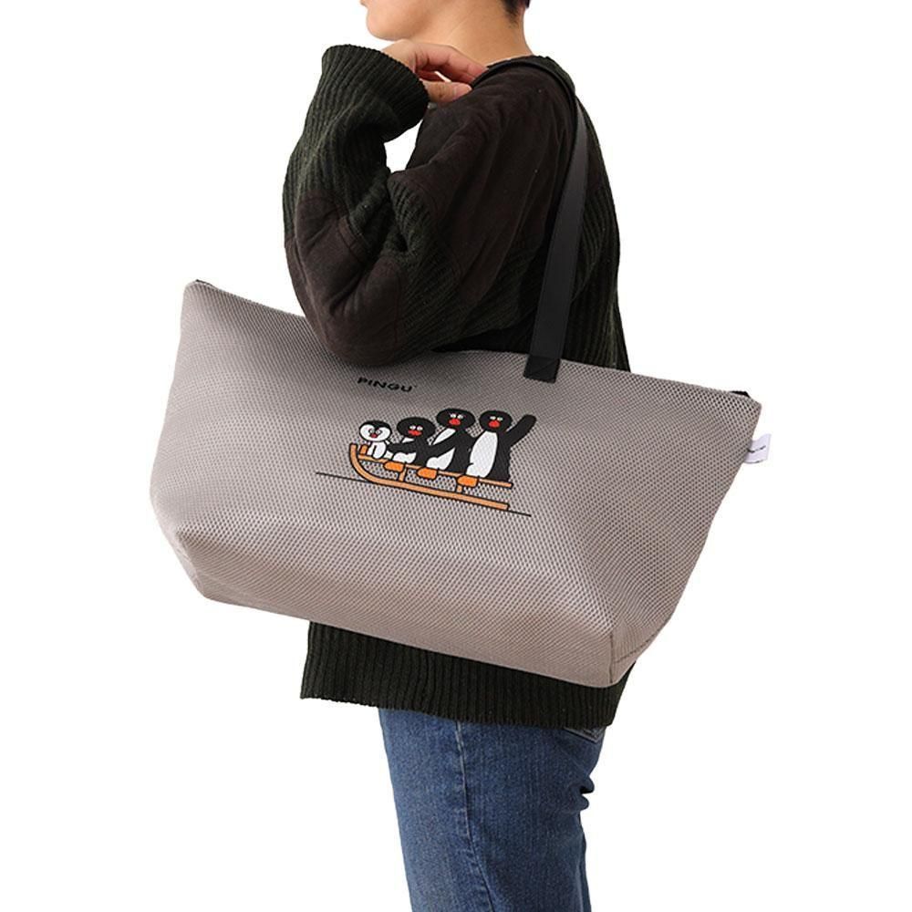 PINGU×松本セイジ】メッシュ保冷トート （グレー）L PG - ピングー