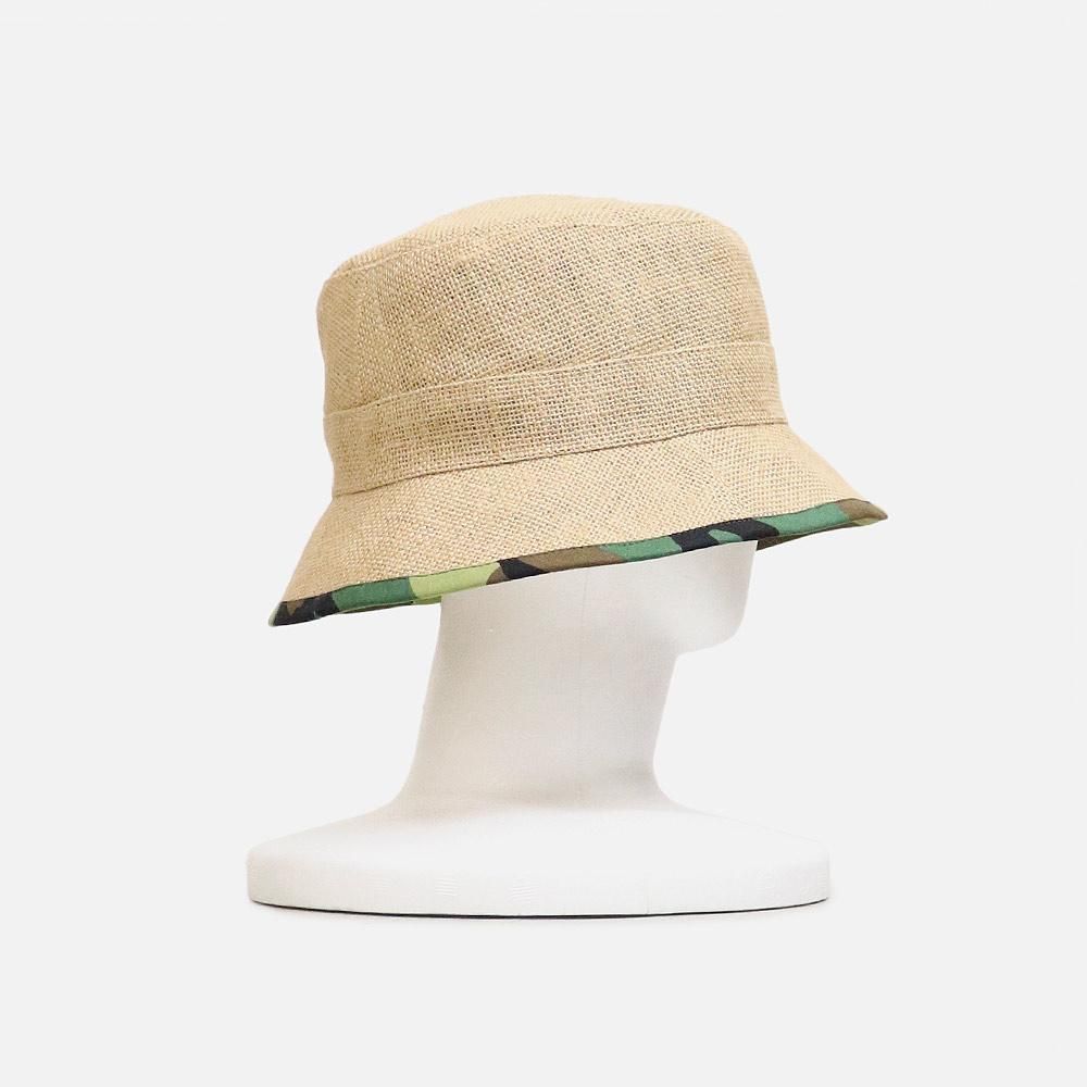 TSUYUMI Jute x Camo Bucket Hat, SALEBRANDS, TSUYUMI, NO.19-33-2-001