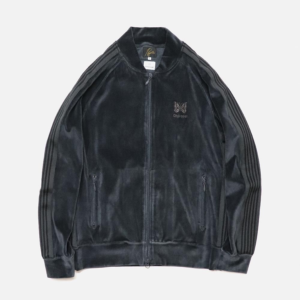 〈Needles（ニードルズ）〉別注 Velour Rib Collar Track Jacket - Charcoal TOKYO Online  Store