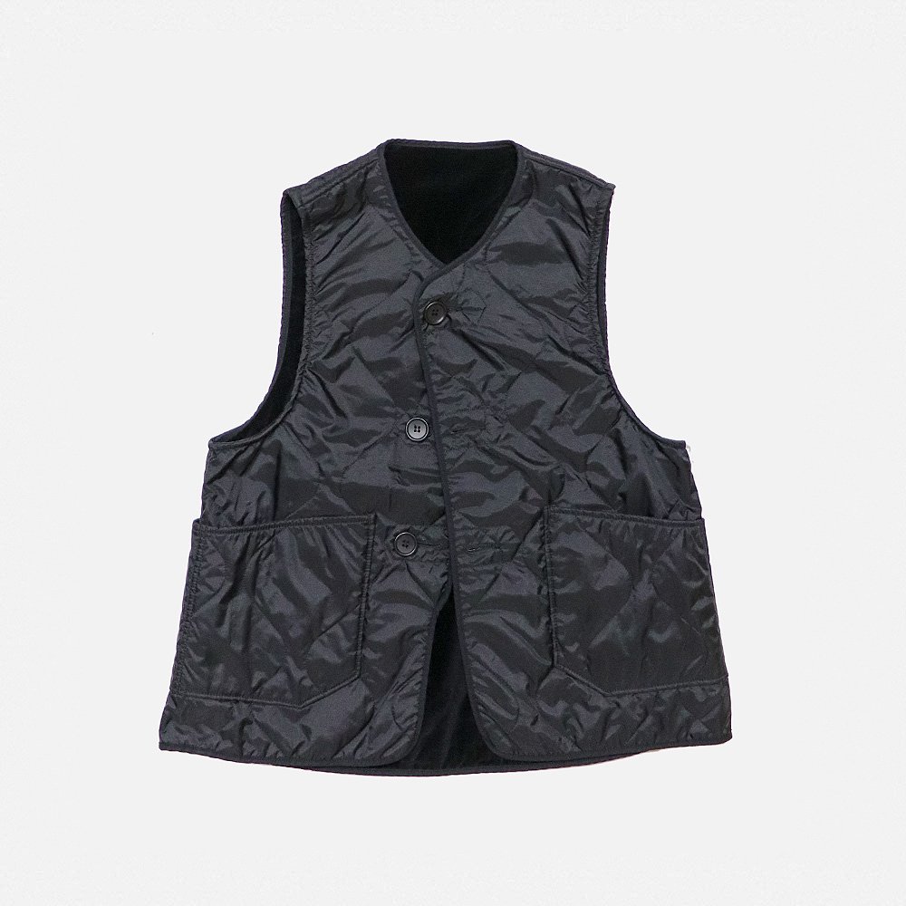 〈ENGINEERED GARMENTS（エンジニアド ガーメンツ）〉別注 Over Vest (Nylon x Velvet) - Charcoal  TOKYO Online Store