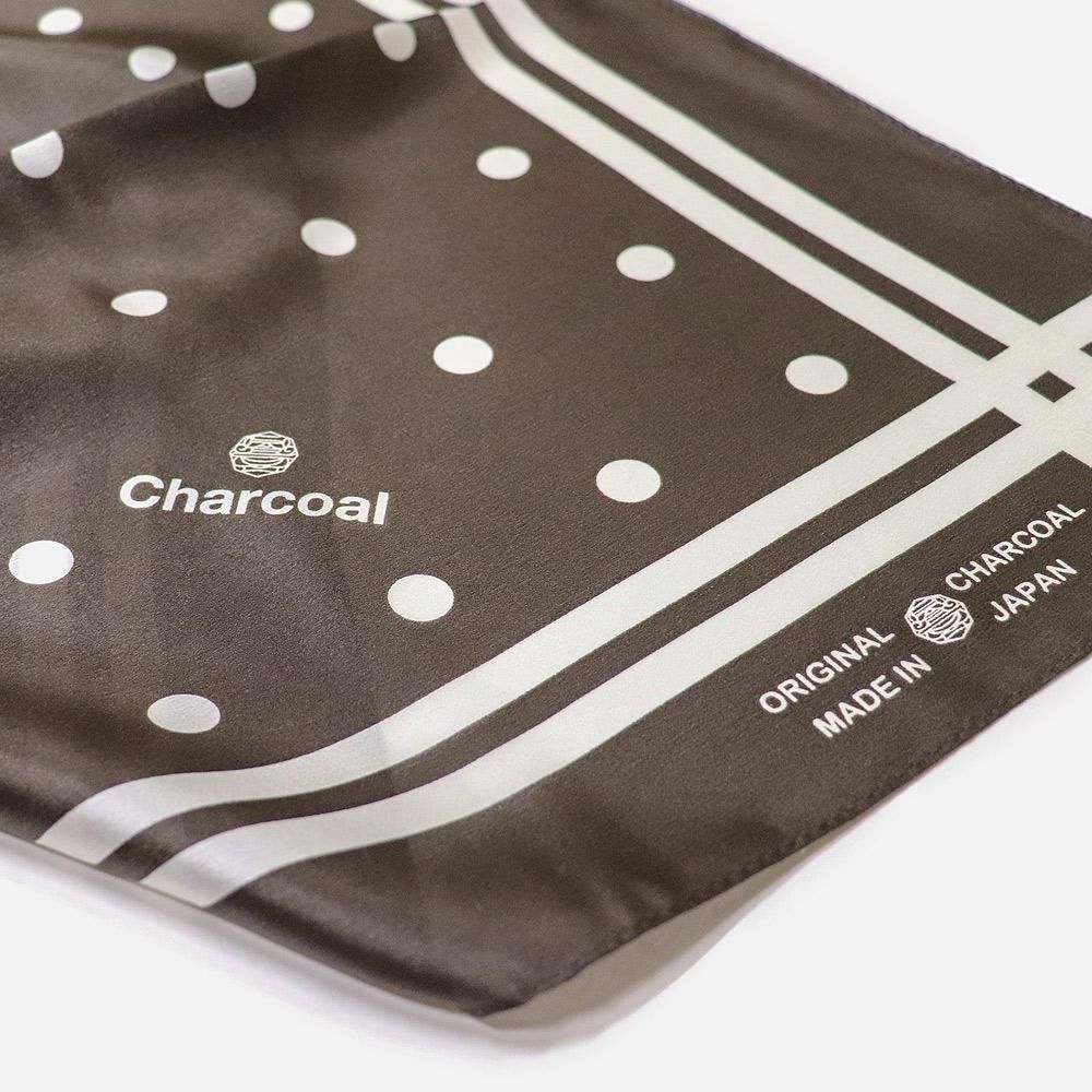 ORIGINAL Charcoalʥꥸʥ 㥳 Dot Silk Scarf, SALEBRANDS, ORIGINAL Charcoal, NO.20-01-3-054