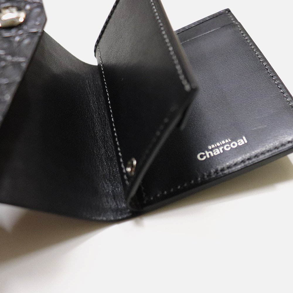 OC Croco Compact Wallet, ORIGINAL Charcoal, TreasureOthers, NO.19-26-5-001