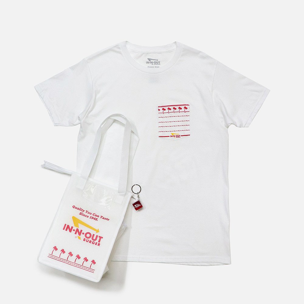 IN-N-OUT Burger ʥ󡦥ɡȡС White Pocket Tee, IN-N-OUT BURGER, T-Shirt, SweatS/S, NO.20-11-1-006