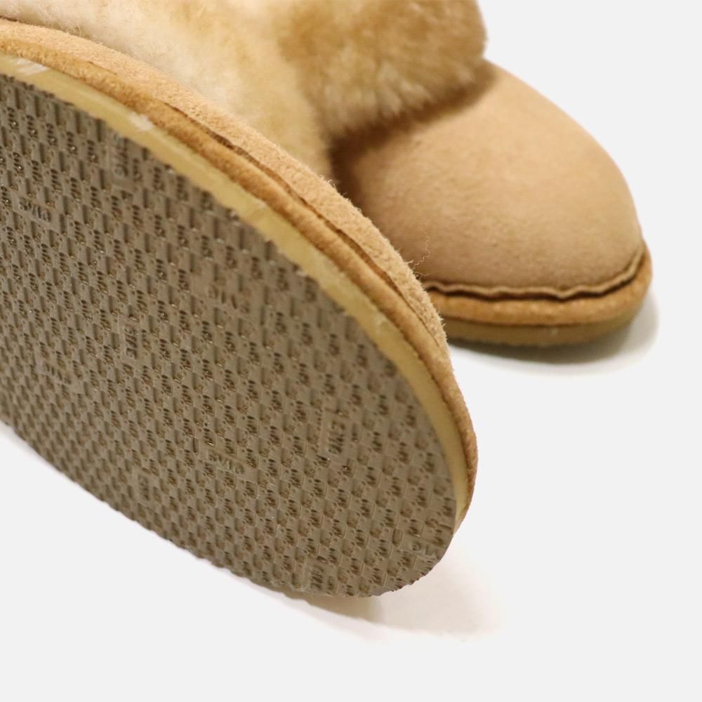 USA Hand Made Mouton Slippers, ORIGINAL Charcoal, Socks, NO.20-11-4-001