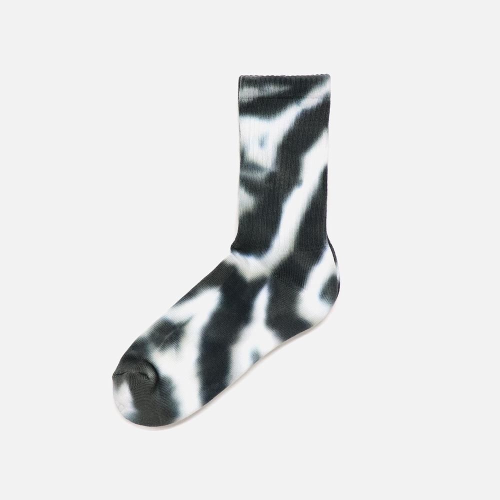 OC Pile Tye-Dye Reg Socks, ORIGINAL Charcoal, Socks, NO.21-22-4-004