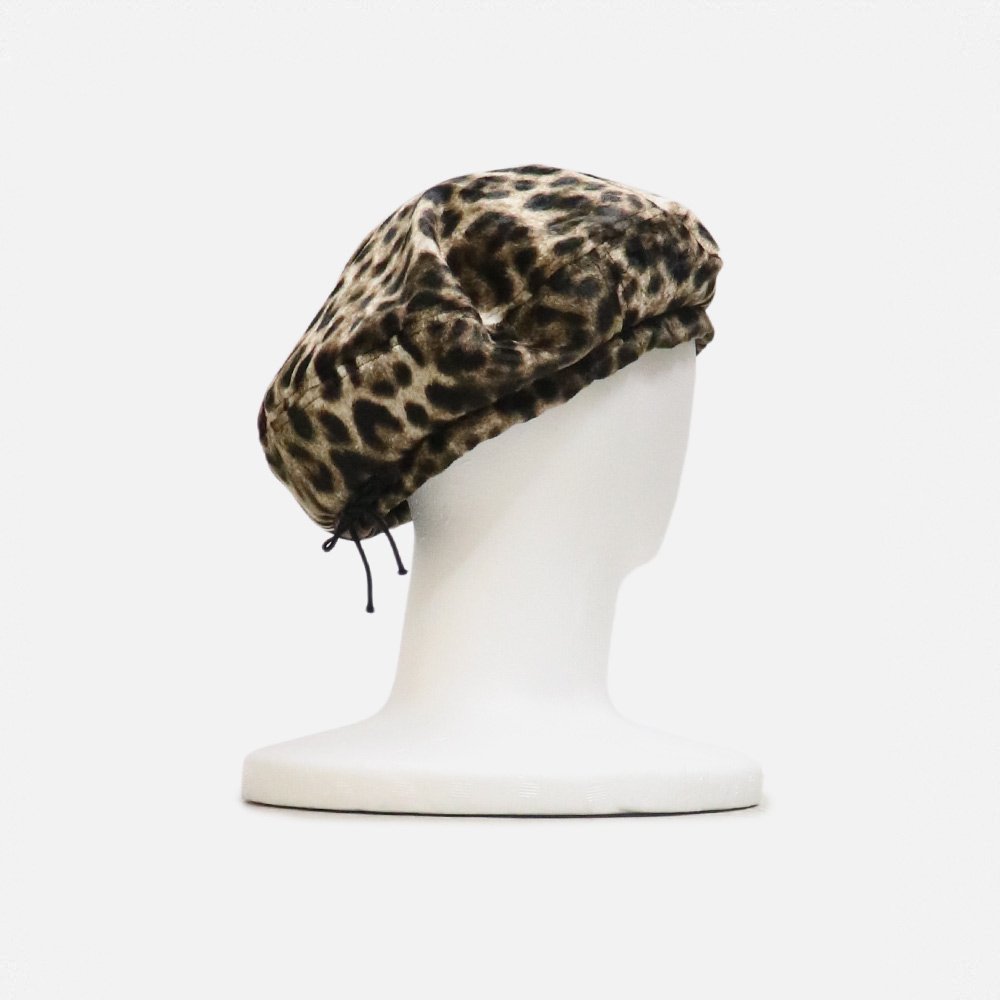 ORIGINAL Charcoalʥꥸʥ 㥳 Velour Beret Leopard, ORIGINAL Charcoal, AccessoriesHead, NO.22-22-2-505