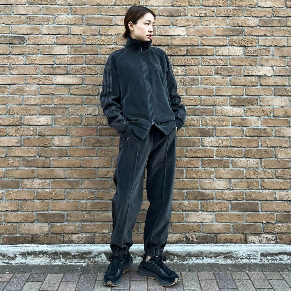 Needles（ニードルズ）〉別注 Velour Track Pant Zipped - Charcoal