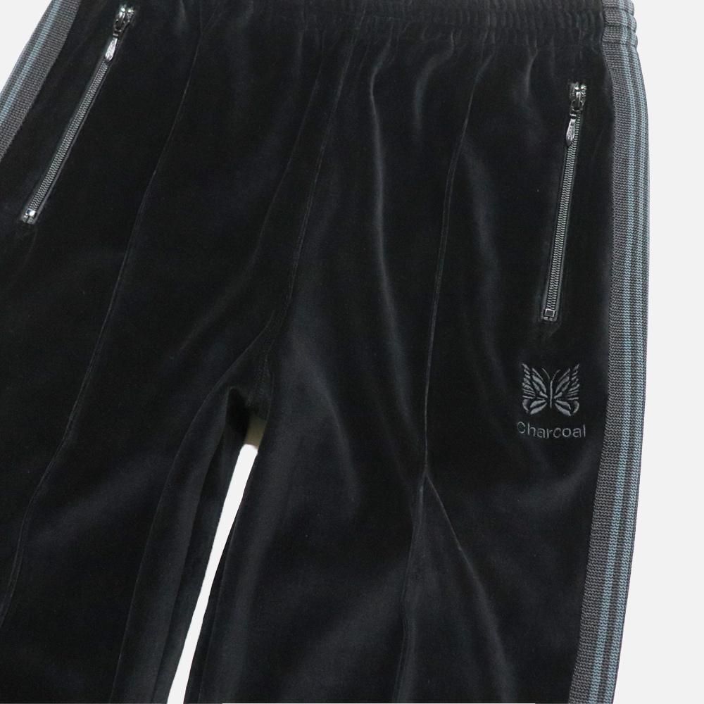 Needles(ニードルズ)〉別注 Velour Track Pant Zipped - Charcoal