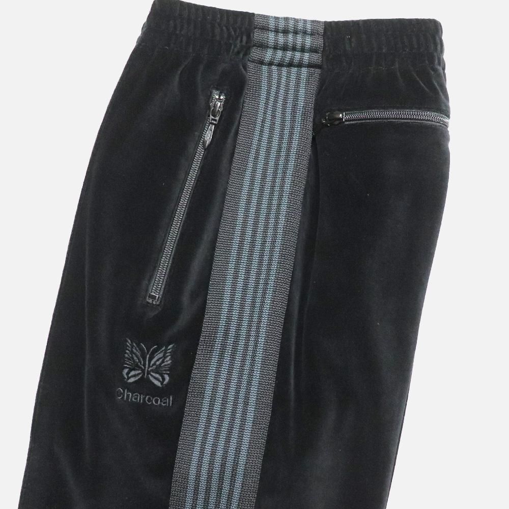 Needles(ニードルズ)〉別注 Velour Track Pant Zipped - Charcoal