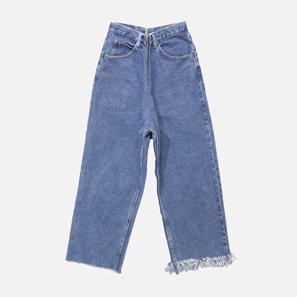 77circa（ナナナナサーカ）Fringe Denim Pant - Charcoal TOKYO Online Store