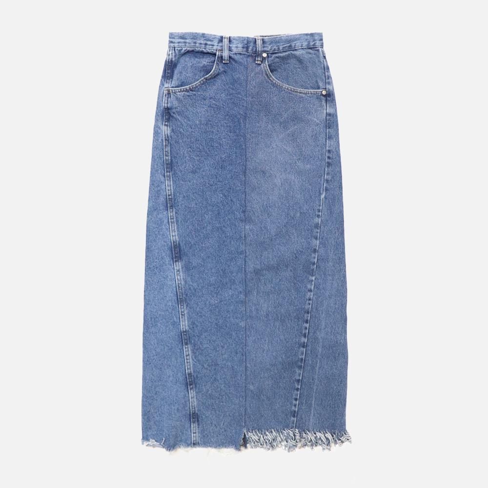 77circaʥʥʥʥʥFringe Denim Skirt, 77circa, Skirt, NO.23-59-6-003